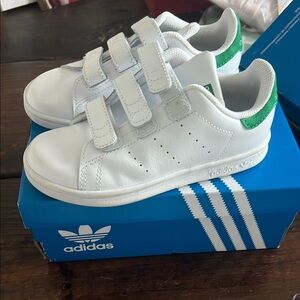 Adidas Kids Stan smith White Sneakers with Green Details